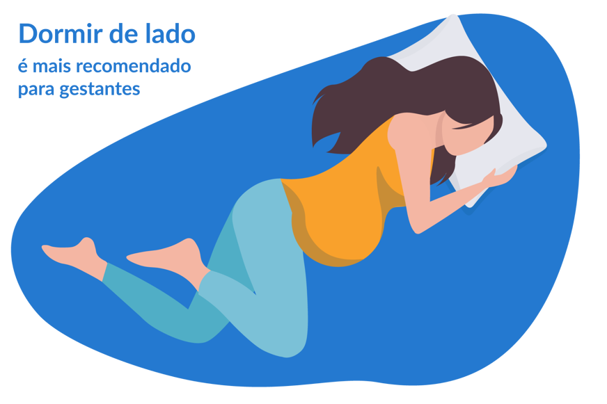 Gestante dormindo de lado